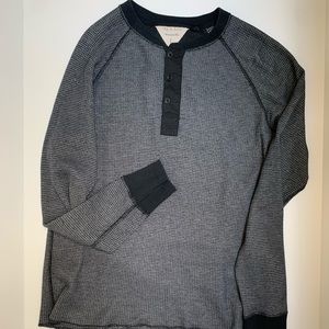 Rag & Bone Men’s Long Sleeve Two-Tone Henley Large